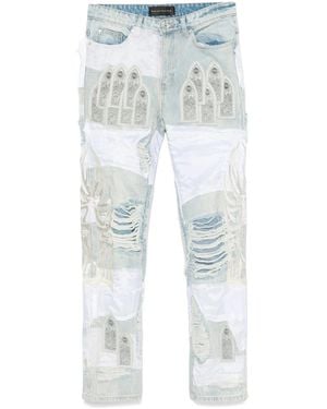 Who Decides War Winged Organza Jeans - Blue