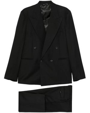 época Maestrale Double-Breasted Suit - Black