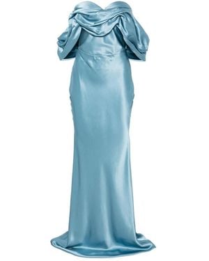GIUSEPPE DI MORABITO Silk Maxi Dress - Blue