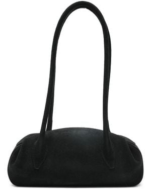 Yuzefi Mini Oyster Suede Tote Bag - Black