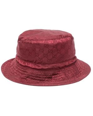 Gucci Gg-Pattern Bucket Hat - Red