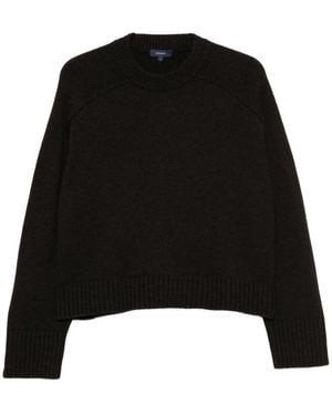 Soeur Will Raglan-Sleeve Ribbed-Trim Jumper - Black