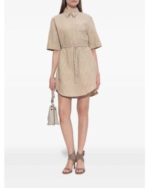 ワンピース FENDI FF COTTON MINI DRESS Dress Cotton Brown | Fendi