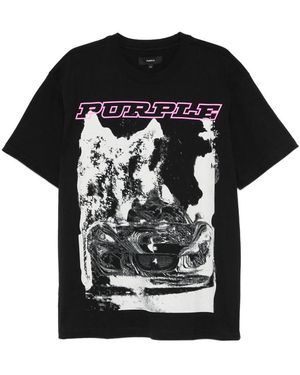 Purple Brand Jersey Short-Sleeve T-Shirt - Black