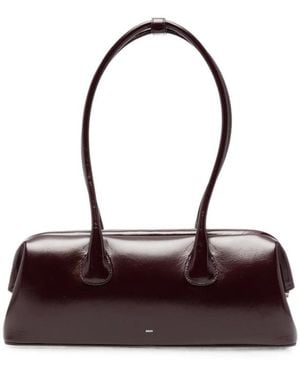 OSOI Boat Wide Leather Shoulder Bag - Purple