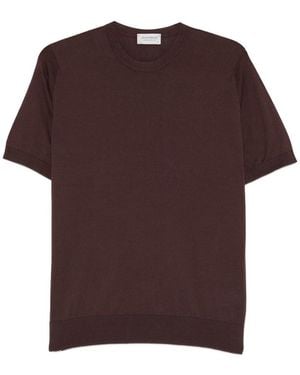 John Smedley Short-Sleeve T-Shirt - Brown