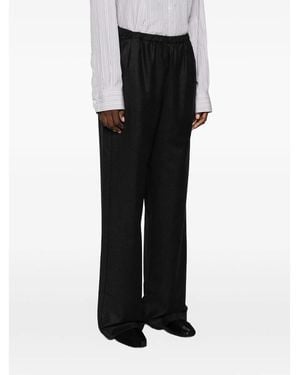 Rohe Elasticated-Waist Wide-Leg Pants - Black