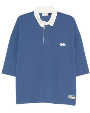 SUMMER GAMES Logo-Patch Polo Shirt - Blue
