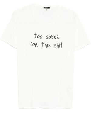 R13 Too Sober Printed T-Shirt - White