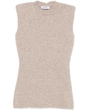 ELY ELY Padded-Shoulder Vest - Natural