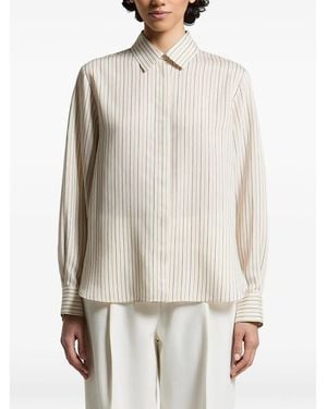 Peserico Vertical-Stripe Shirt - White