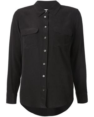 Equipment Signature Slim-Fit Silk Shirt - Black