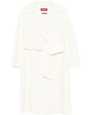 Max Mara Belted Coats - White