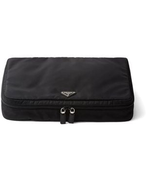 Prada Large Re-Nylon Wash Bag - Black