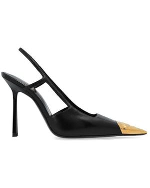 Saint Laurent 110Mm Jeanne Slingback Court Shoes - Black