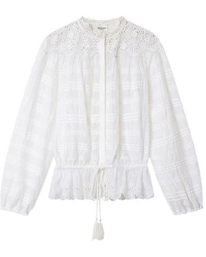 Isabel Marant Polly Cotton Blouse - White