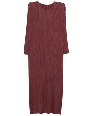 Issey Miyake Midi Dresses - Red