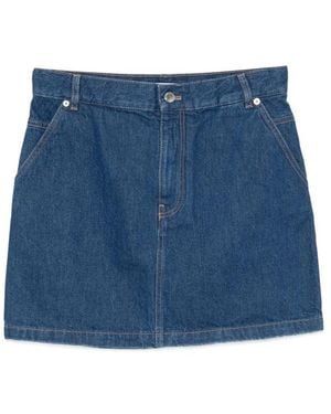 Maison Kitsuné Regular-Fit Denim Mini Skirt - Blue