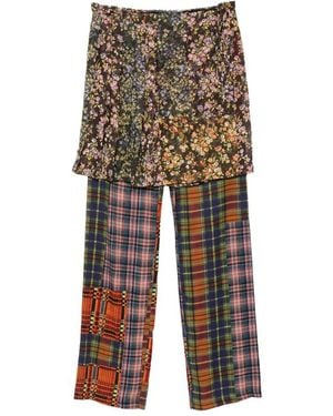 Dries Van Noten Prittina Floral-Print Patchwork Pants - Multicolor