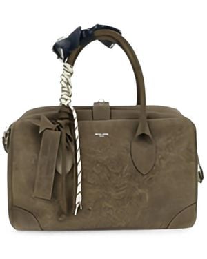 Golden Goose Medium Vita Floral-Embossed Travel Bag - Green