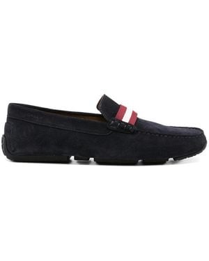 Bally Stripe Detail Slip-On Shoes - Black