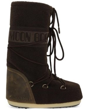 Moon Boot Lace-Up Boots - Black
