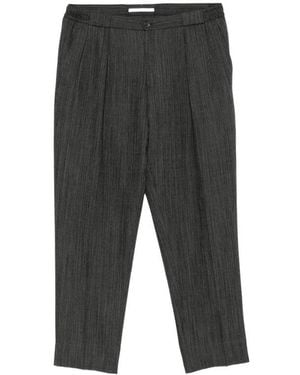Briglia 1949 Herringbone Pleated Trousers - Grey