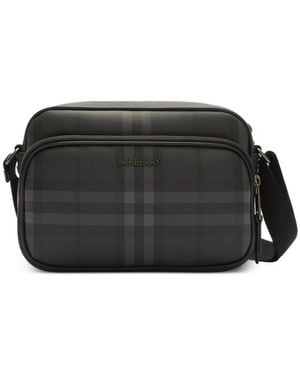 Burberry City Check-Pocket Crossbody Bag - Black