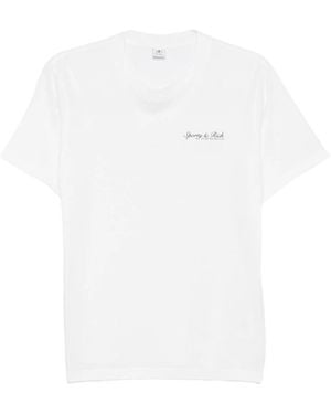 Sporty & Rich Logo-Print Crew-Neck T-Shirt - White