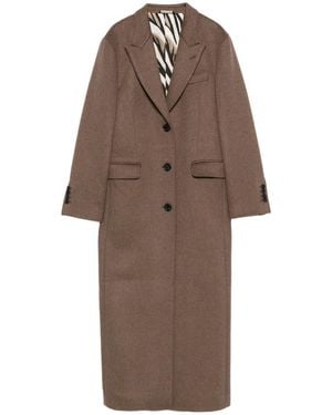 Eraldo Single-Breasted Coat - Brown
