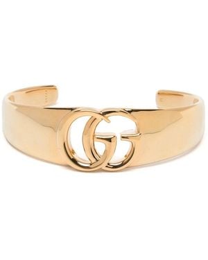 Gucci Gg Marmont Cuff Bracelet - Natural