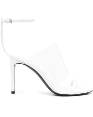 Alaïa 85Mm Leather Sandals - White