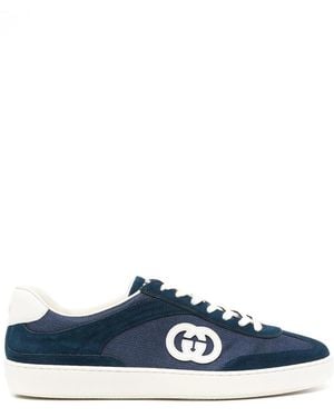 Gucci Interlocking G Mesh Trainers - Blue