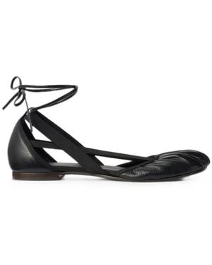Lemaire Flat Pedille Ballerinas - Black