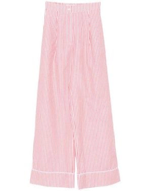 Riviera Striped-Pattern Trousers - Pink