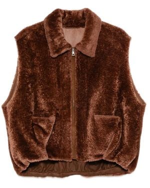 Simonetta Ravizza Cassie Sleeveless Jacket - Brown