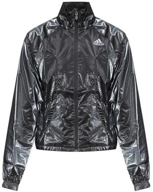 adidas Perforated Outerwear With Zip Fastening - Black