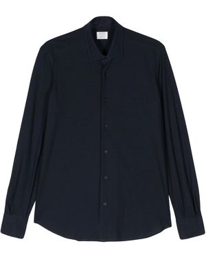 CAMICERIA MAZZARELLI Tonal Stitching Cotton Shirt - Blue