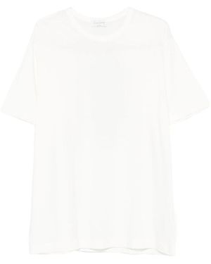 Yohji Yamamoto Short-Sleeve Cotton T-Shirt - White