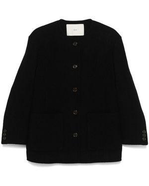 DUNST Collarless Jacket - Black