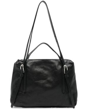 Our Legacy Buckle-Detail Leather Tote Bag - Black