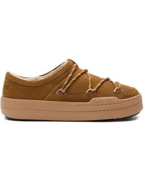 Moonboot Park Suede Slippers - Brown