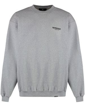 Represent Logo-Printed Sweatshirt - Grey