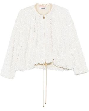 Vivetta Sequin Zip Jacket - White