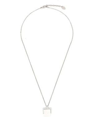 Gucci Logo-Cutout Pendant Necklace - Metallic