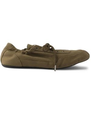 Prada Collapse Canvas Sneakers - Green