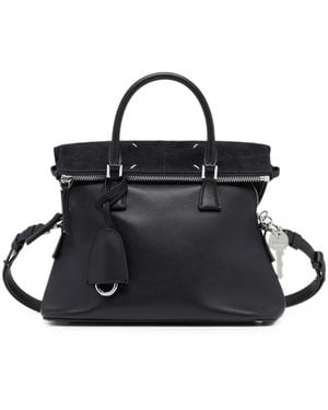 Maison Margiela Mini 5Ac Leather Tote Bag - Black