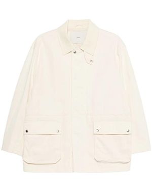 DUNST Flap-Pocket Collared Jacket - Natural