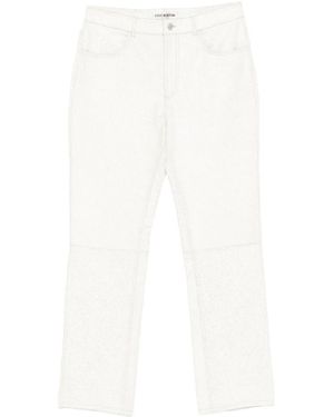 Cole Buxton Cracked-Finish Trousers - White