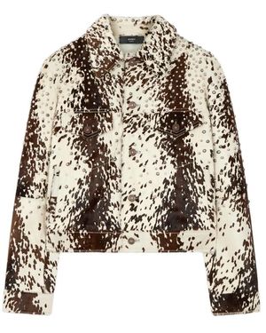 Amiri Cowhide Embellished Trucker Jacket - Blue